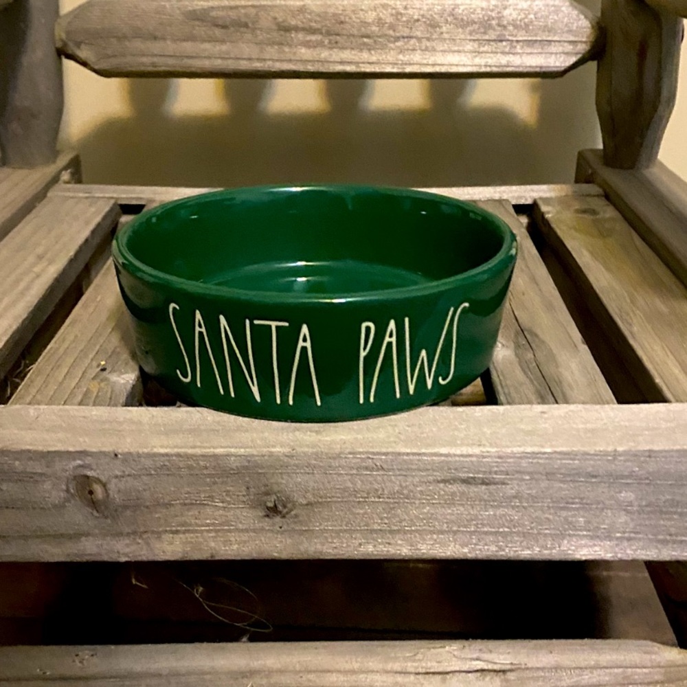 Rae Dunn “Santa Paws” small pet dish